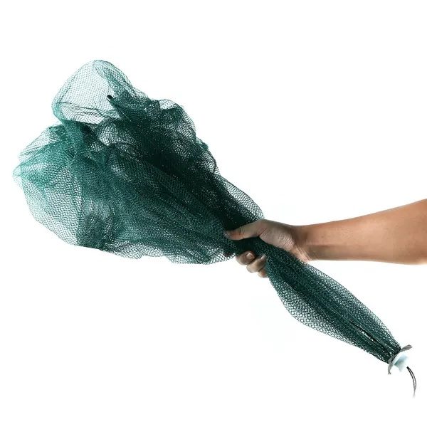 Fishing Trap Net Portable Folding Fish Bait Trap Shrimp No Crab Bait Net – Green