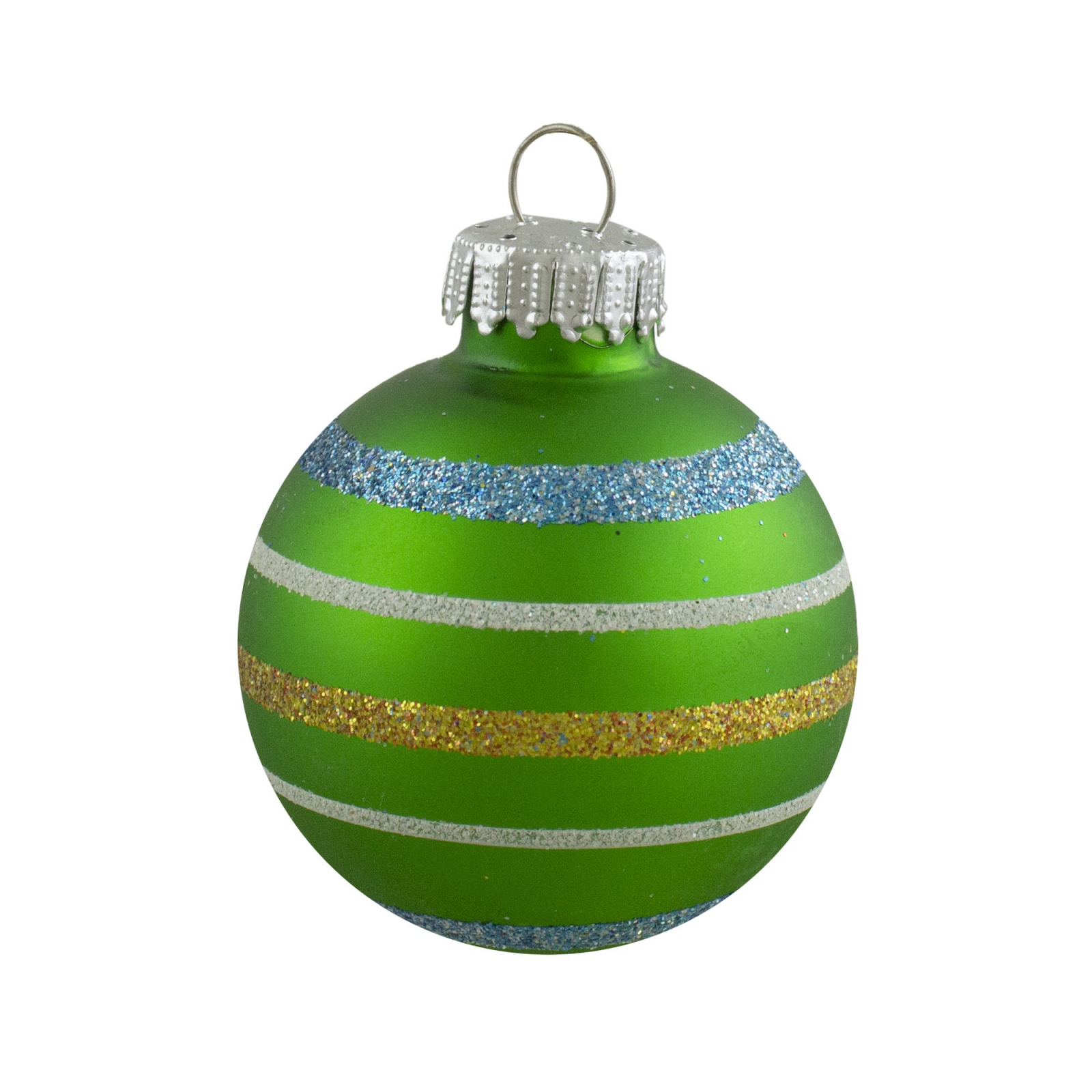 Swirl Glass Christmas Ball Ornaments, 1.5 In 40mm, Multicolor, 10ct – view 2