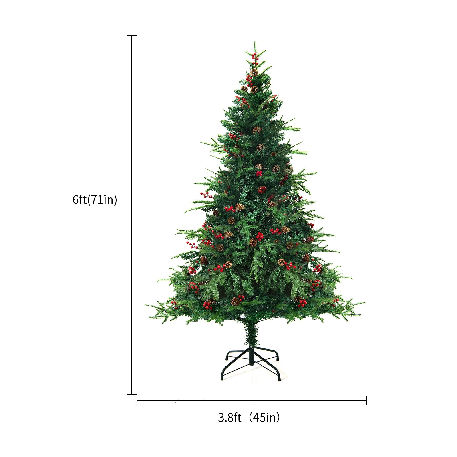 Christmas Tree PVC Artificial Snow Christmas Tree Mall Window Decoration Tree Cedar Christmas Tree Christmas Decoration Supplies – SONG180CM
