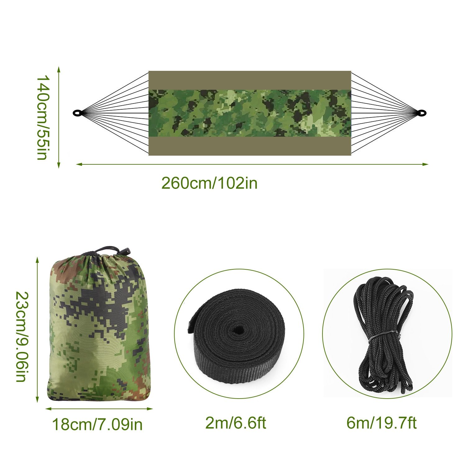 Camping Hammock, Portable Double Hammock With Net – view 5