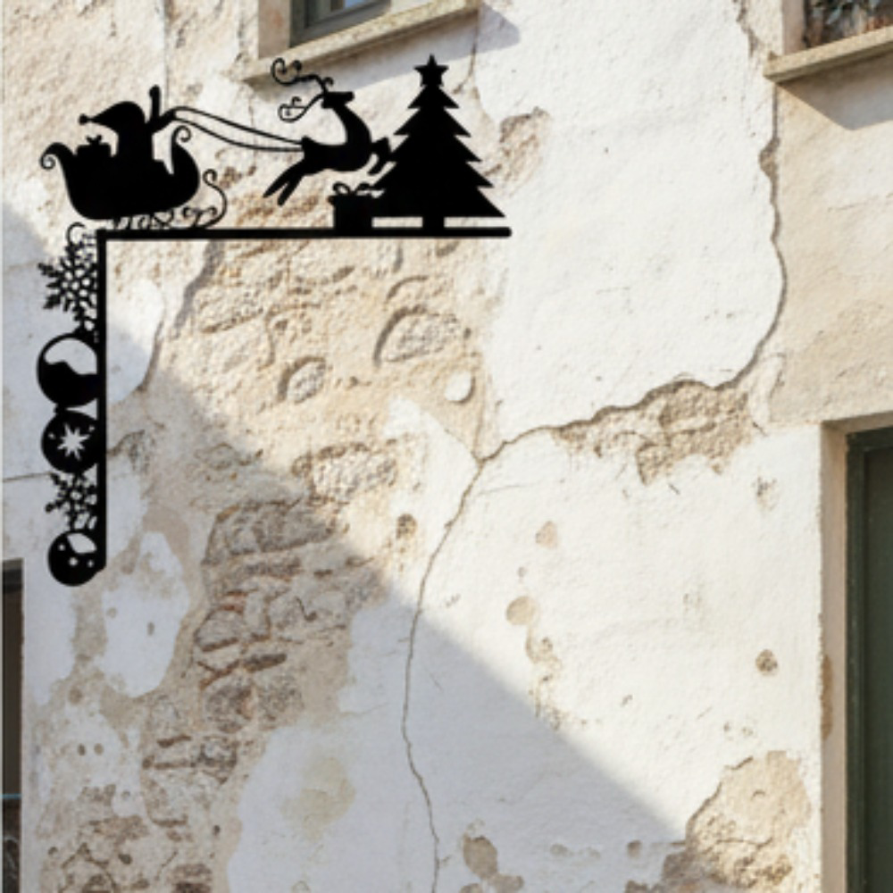 Removable Christmas Sleigh Wall Decals Festive Holiday Stickers for Doors Walls Windows, Easy to Apply and Remove Cozy, Winter Seasonal Aesthetic Decor, Durable Adhesive Accent – view 5